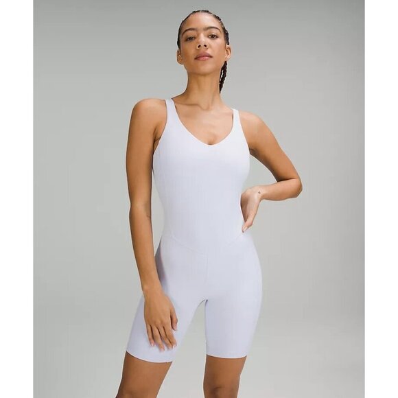 Lululemon Align Bodysuit 8" Length Blissful Blue Womens Sz 4 Sleeveless Workout - Picture 11 of 11